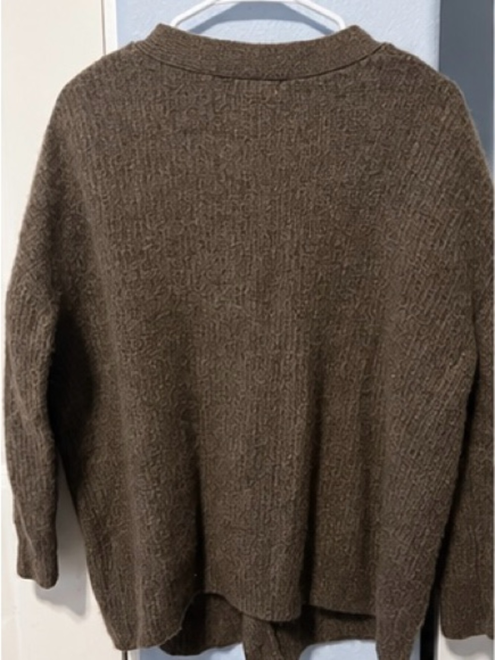 Quince Mongolian Cashmere Oversized Boyfriend Cardigan Sweater Brown Size S - Picture 5 of 8